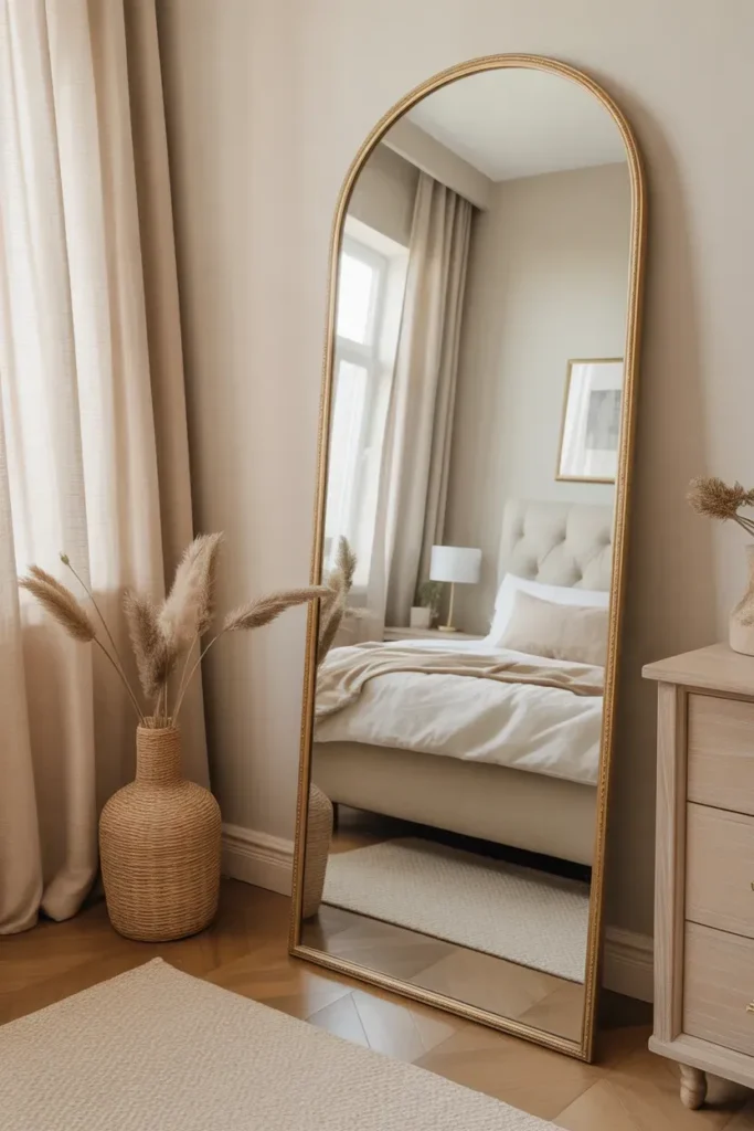 Bedroom Leaning Mirror