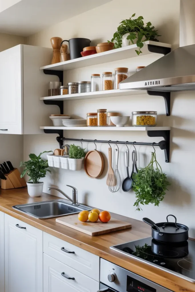 Wall Rail Kitchen Storage