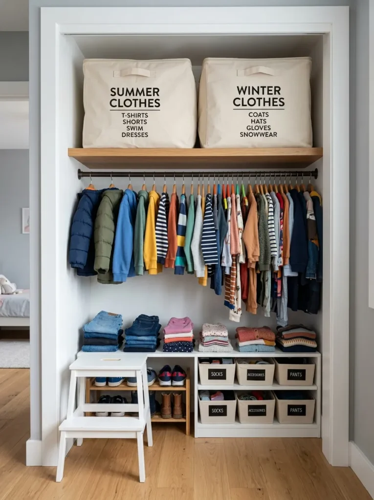 Kids Closet Storage Ideas