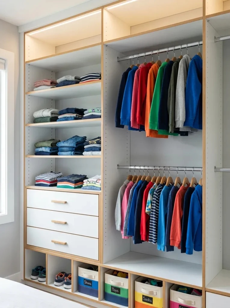 Kids Closet Organization