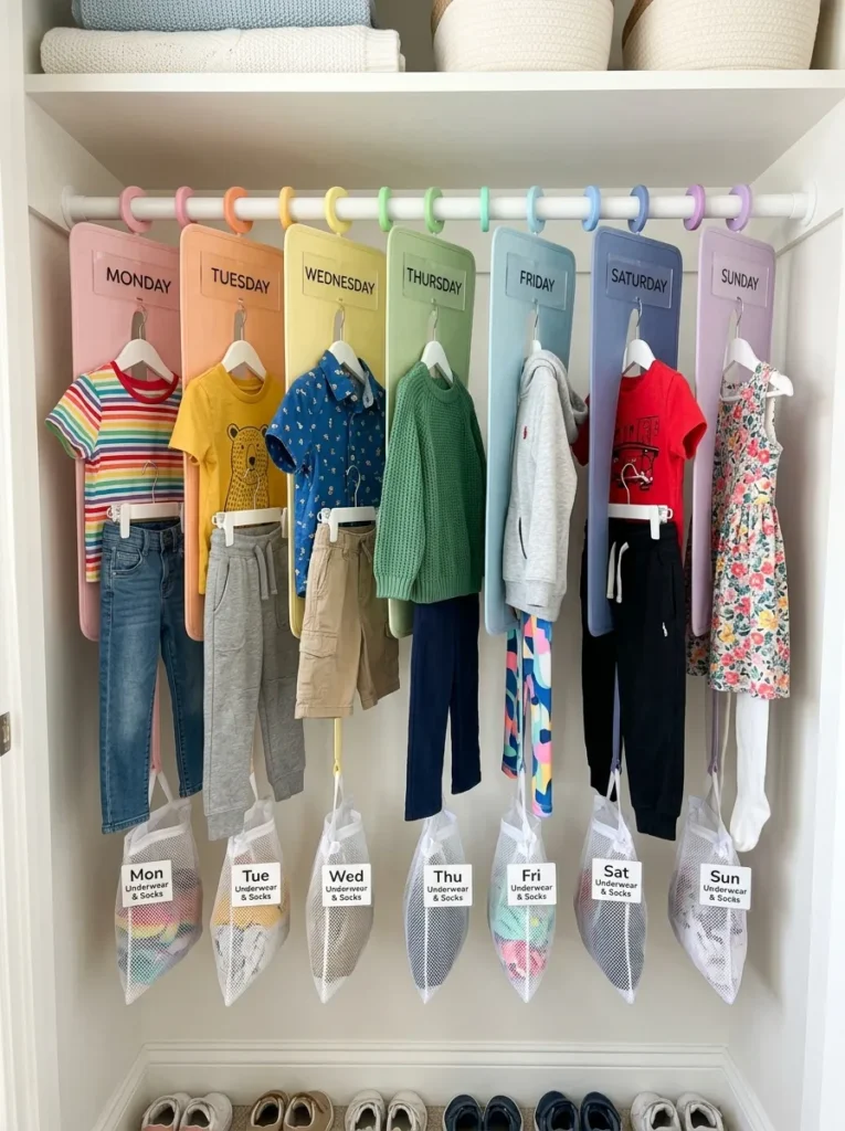 Kids Closet Organization