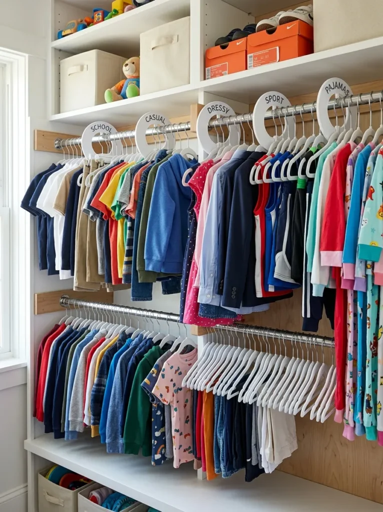 Kids Closet Organization