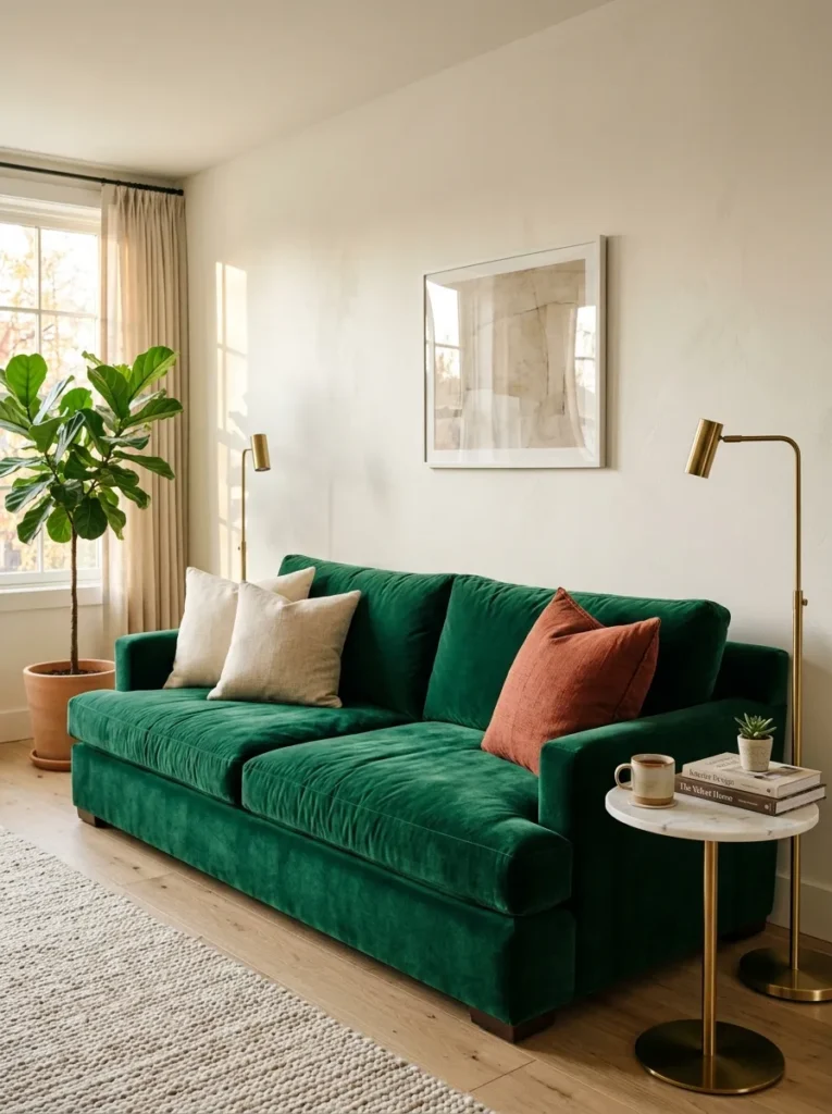 Green Living Room Designs