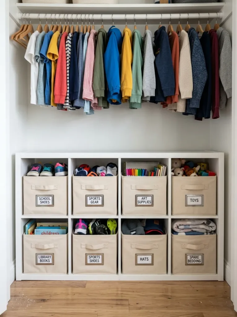 Kids Closet Organization