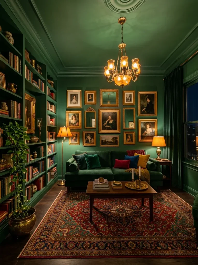 Green Living Room Designs