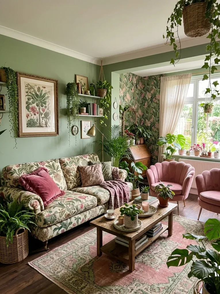 Green Living Room Designs