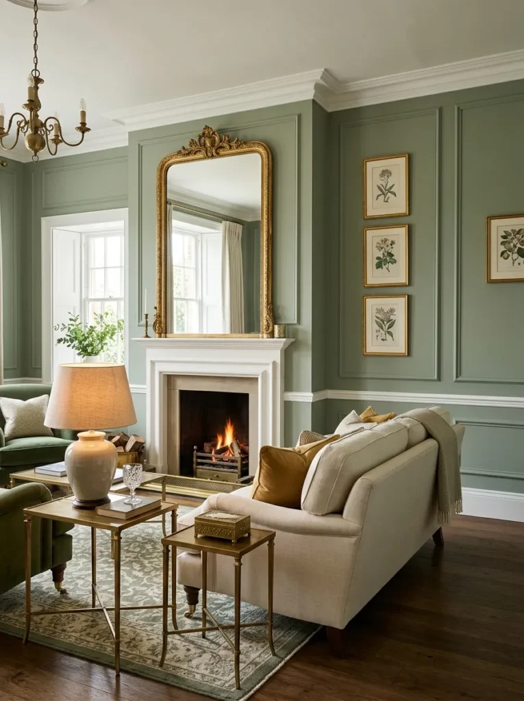 Green Living Room Designs