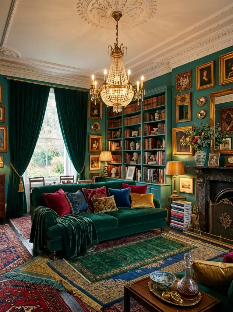 Green Living Room Designs