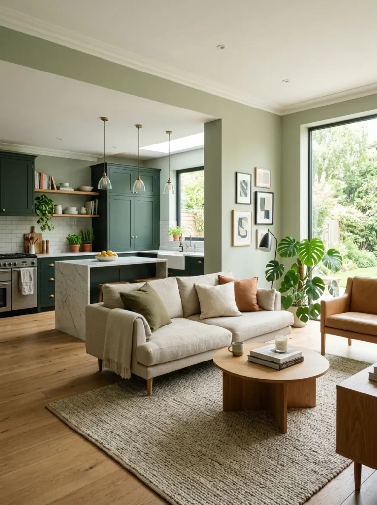 Green Living Room Designs