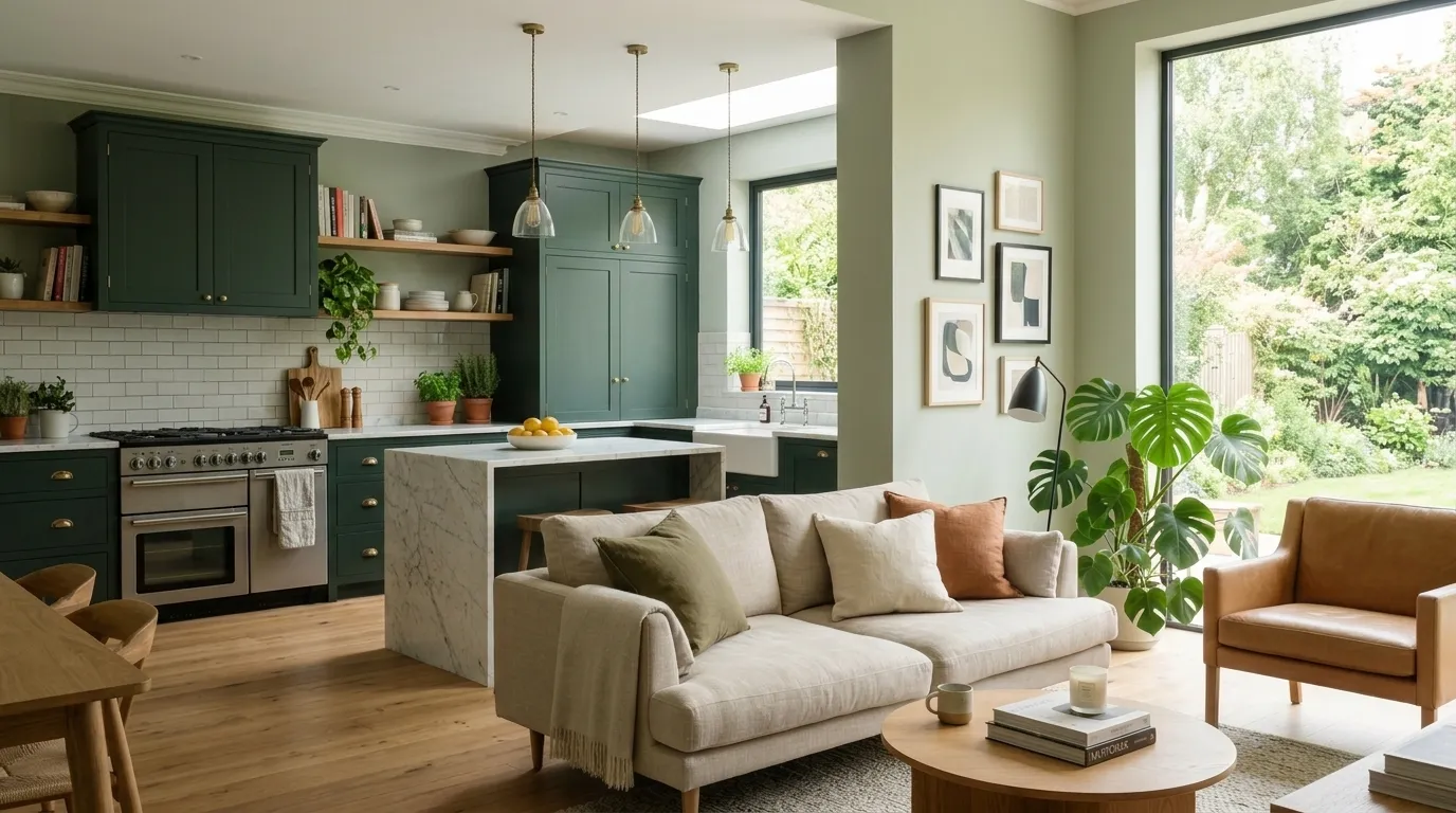 Green Living Room Designs