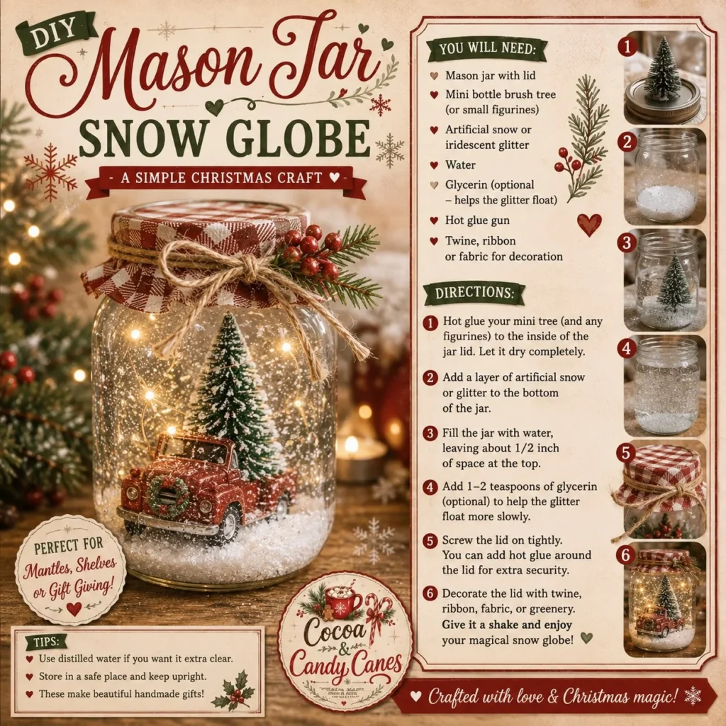 Mason Jar Snow Globes