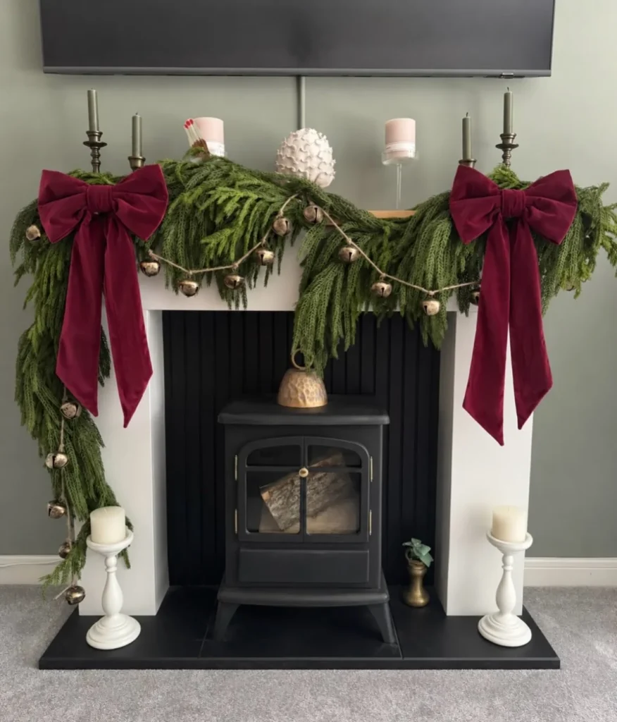 Velvet Bow Mantel