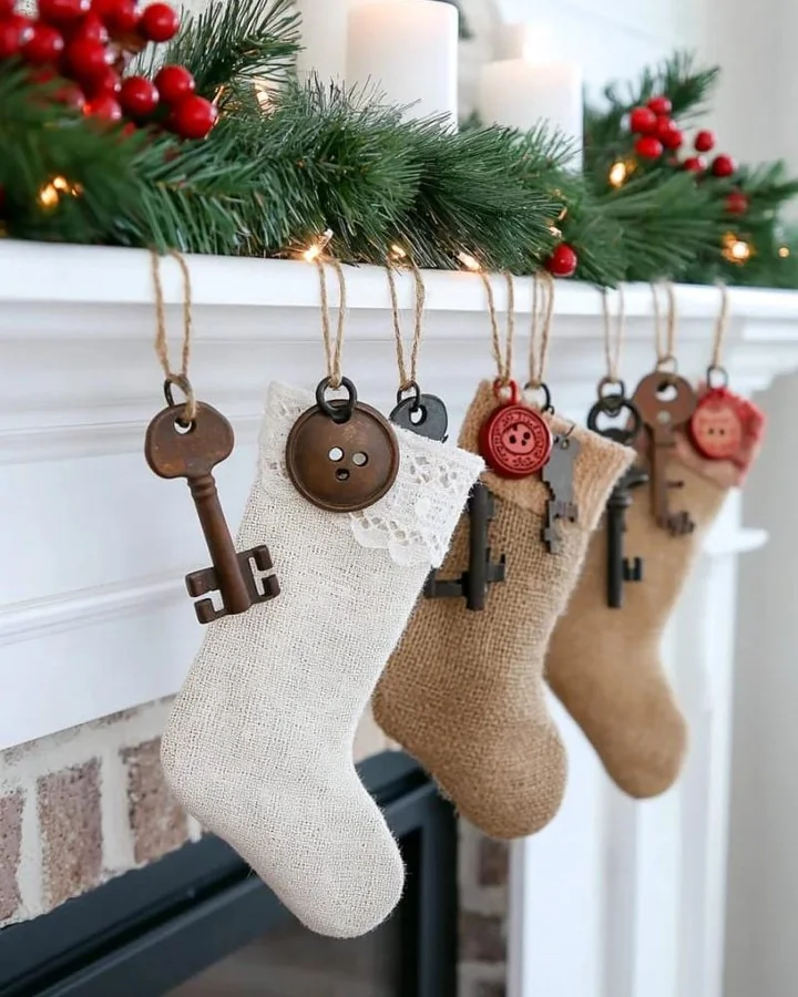 Burlap Christmas Stockings