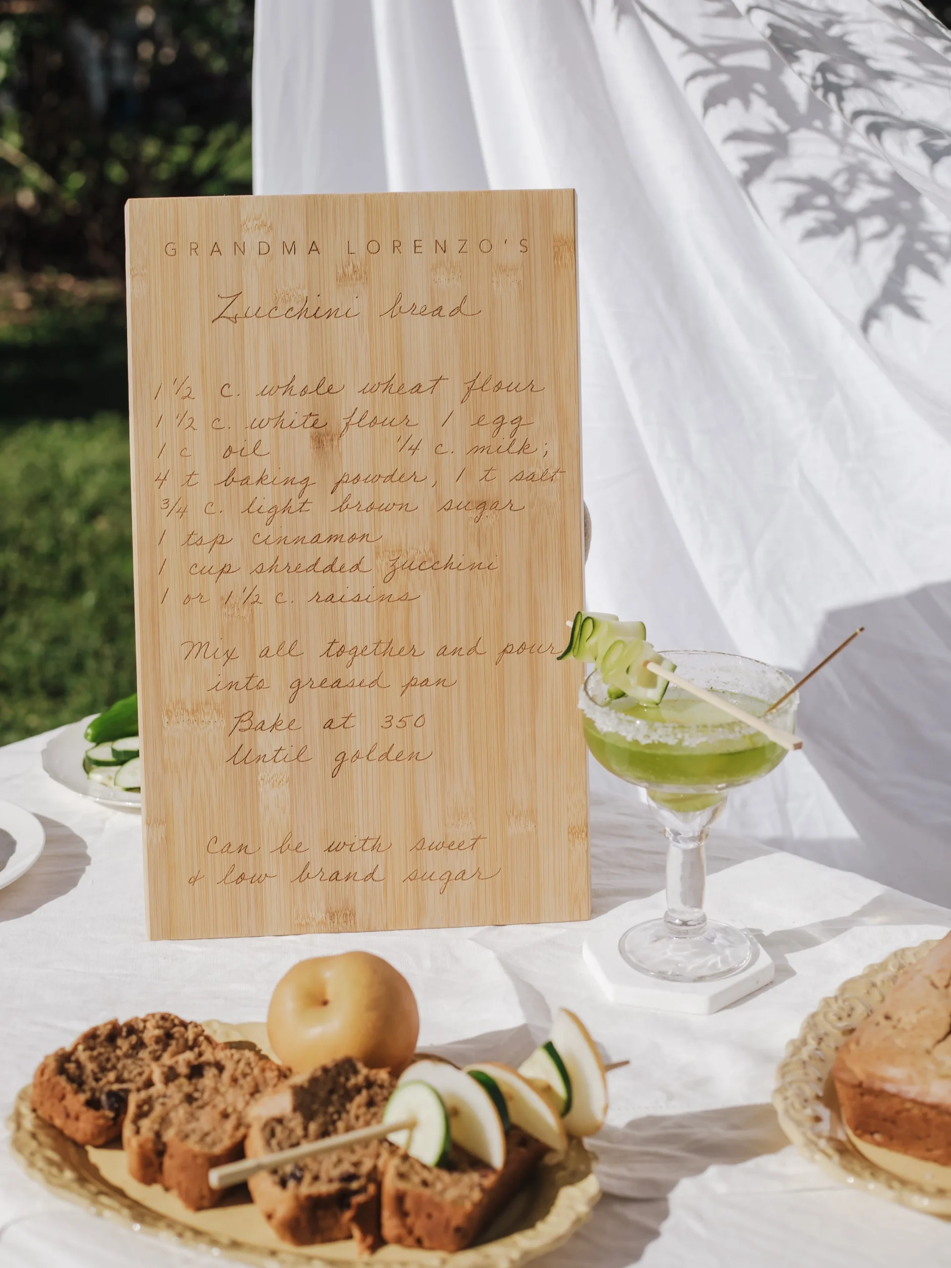 Personalized Recipe Cutting Board