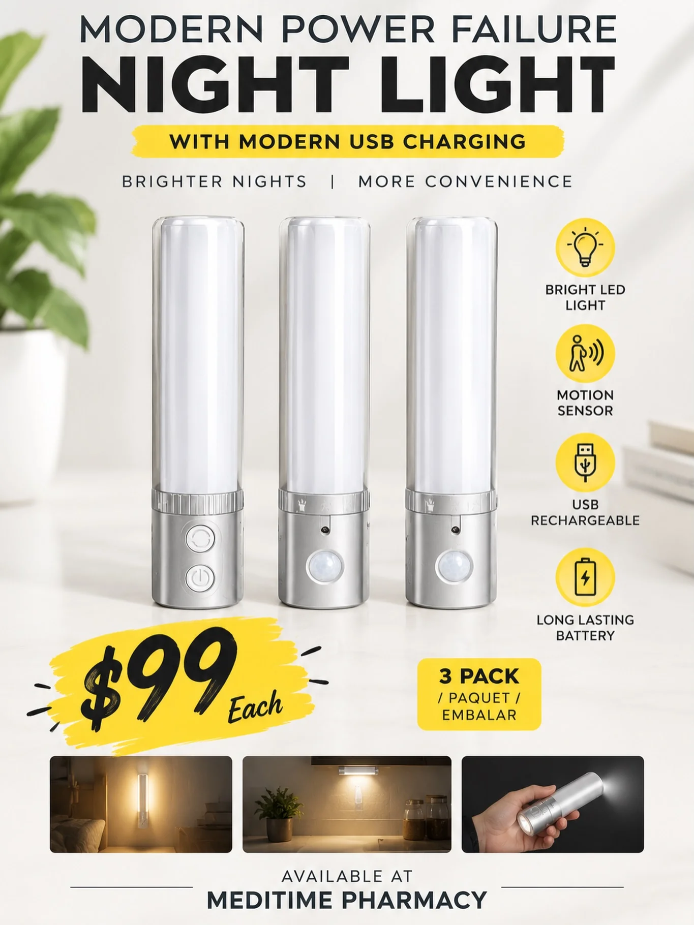 Backup Emergency Night Lights